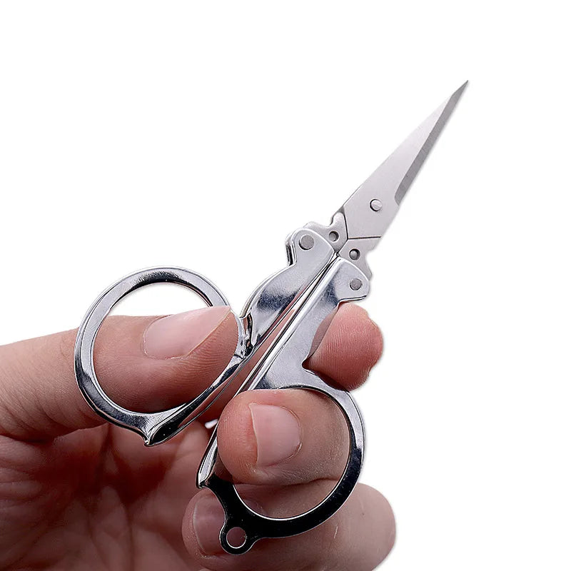 Folding Scissors Pocket Travel Small Crafts Sharp Blade Emergency