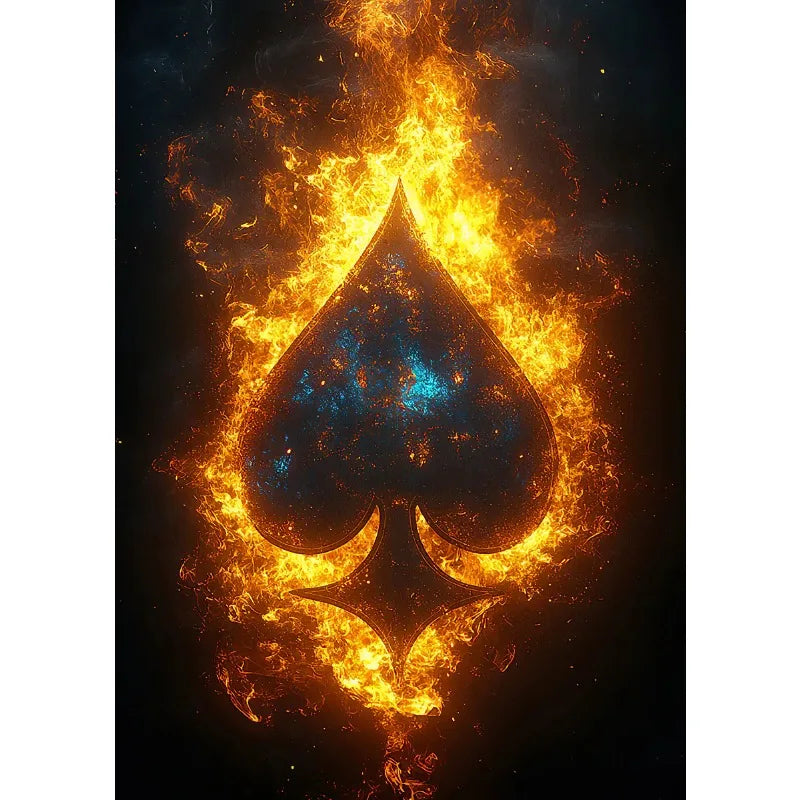 Casino Poker Dice Roulette Slots Gambling Poster Modern Print Canvas Painting Wall Art Picture for Club Living Room Home Deco Peaceful Pleasures Health and Wellness 6 30x40cm Unframed