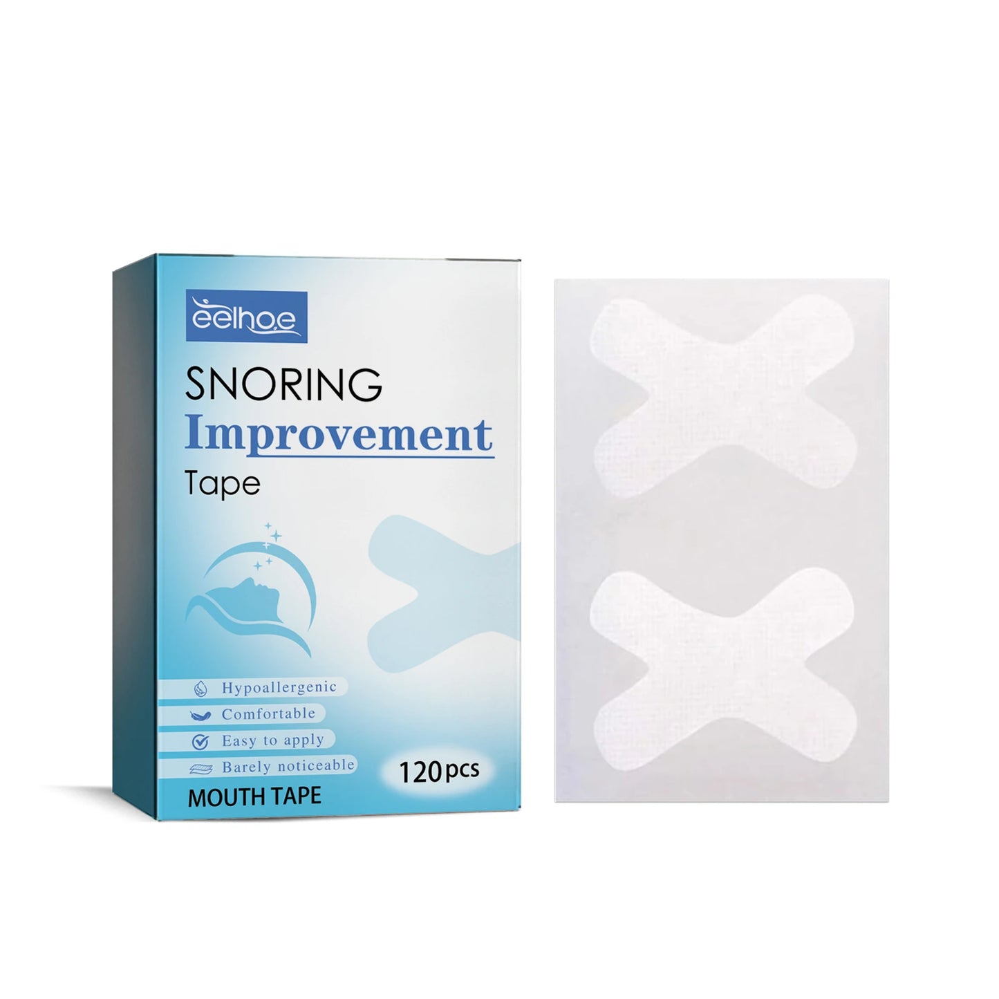 Eelhoe Anti-Snoring Mouth Tape 120pcs | Stop Snoring & Dry Mouth Anti-Snoring Mouth Tape Peaceful Pleasures Health and Wellness 120pcs Boxed