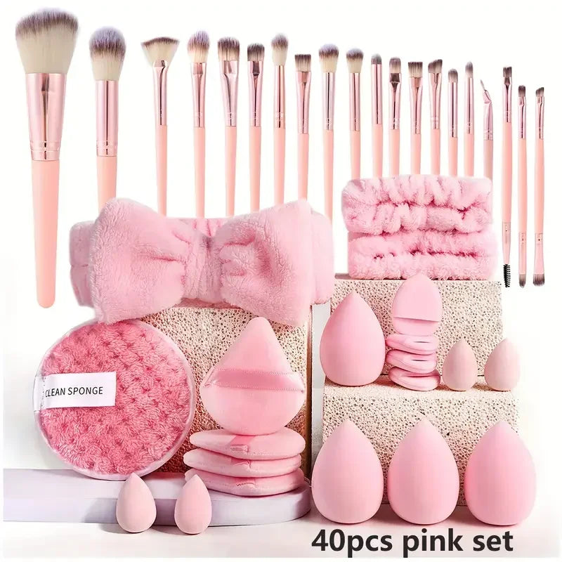 Professional Makeup Brush Set 13/33pc – Soft Bristles, All Skills