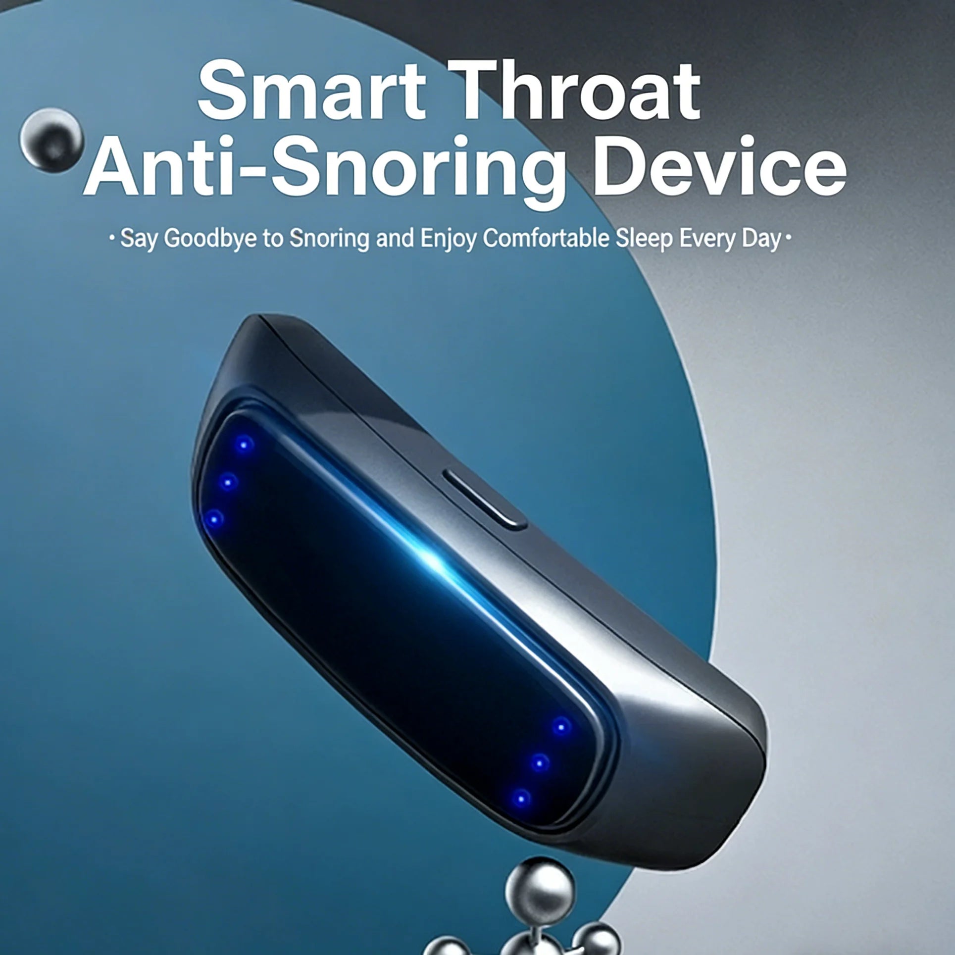 1-piece smart monitoring anti-snoring chin strap adjustable anti-snoring waist belt prevents snoring Peaceful Pleasures Health and Wellness