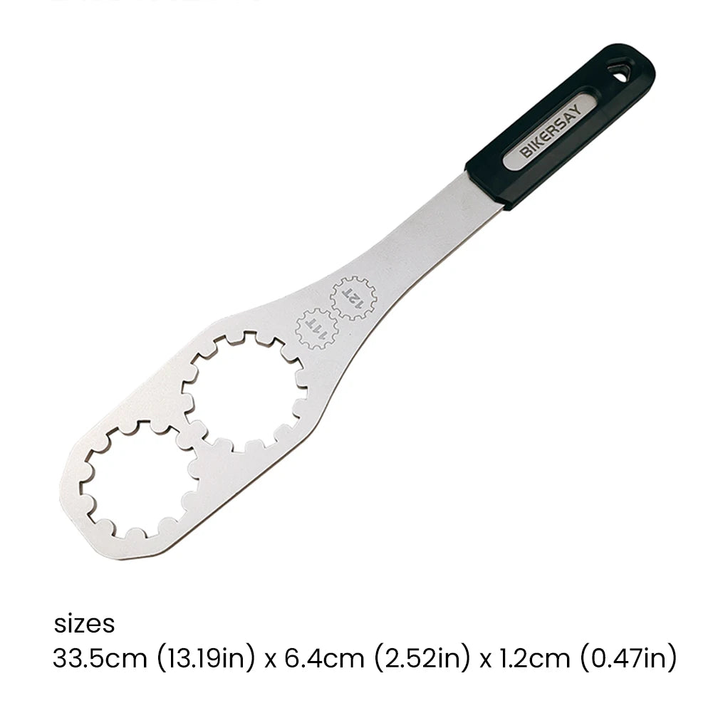 Flywheel Fixed Wrench Stainless Steel Bicycle Freewheel Repair Tool 11T/12T Bicycle Wrench Bike Maintenance Accessories Peaceful Pleasures Health and Wellness