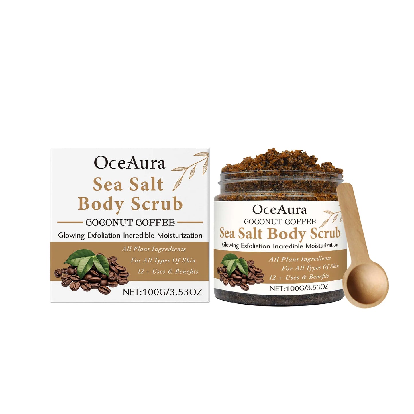 OceAura Brightening Body Scrub – Exfoliate & Moisturize 120g