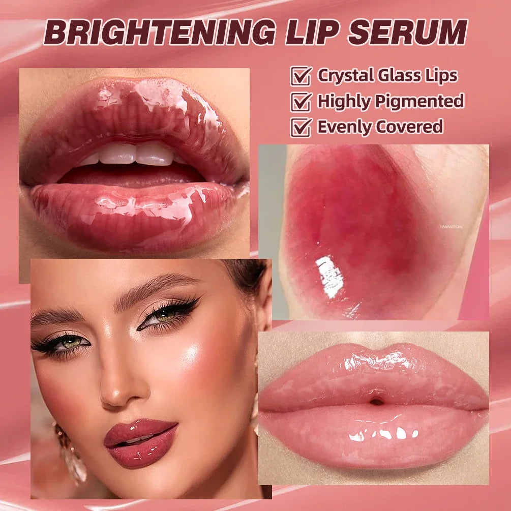 QIBEST Moisturizing Lip Lotion Mirror Pearl Lipgloss Volumizing Lip Glaze Natural Lip Tint Gloss Moisturizing Jelly Lip Stain Peaceful Pleasures Health and Wellness