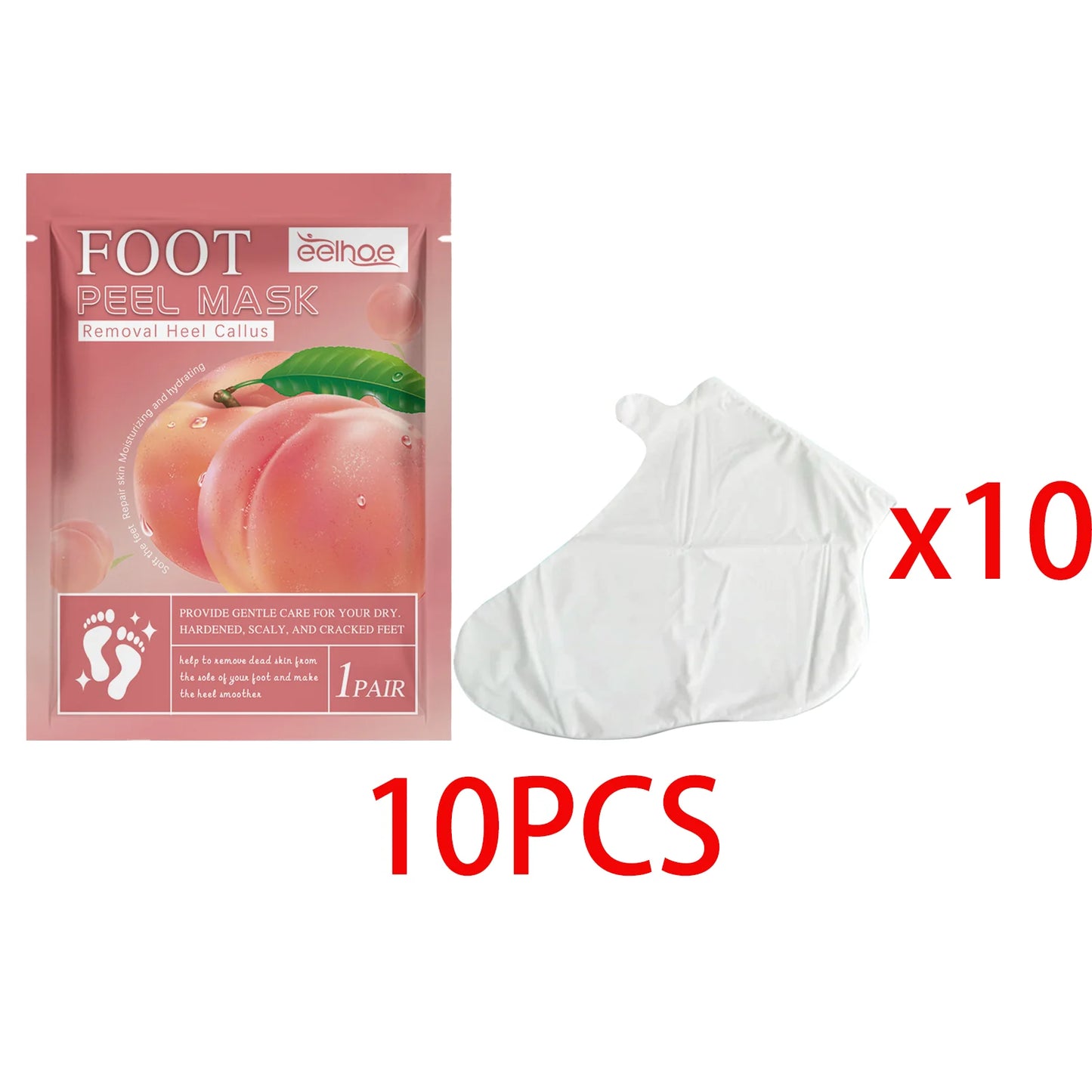 Peach Exfoliating Foot Mask Booties | Dead Skin Removal Socks
