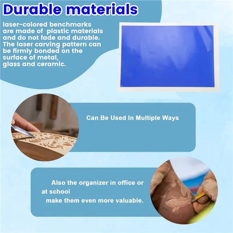 A36T-6 Pieces Engraving Marking Paper, Paper Color Engraving Paper Suitable For Glass Metal DIY Crafts Peaceful Pleasures Health and Wellness