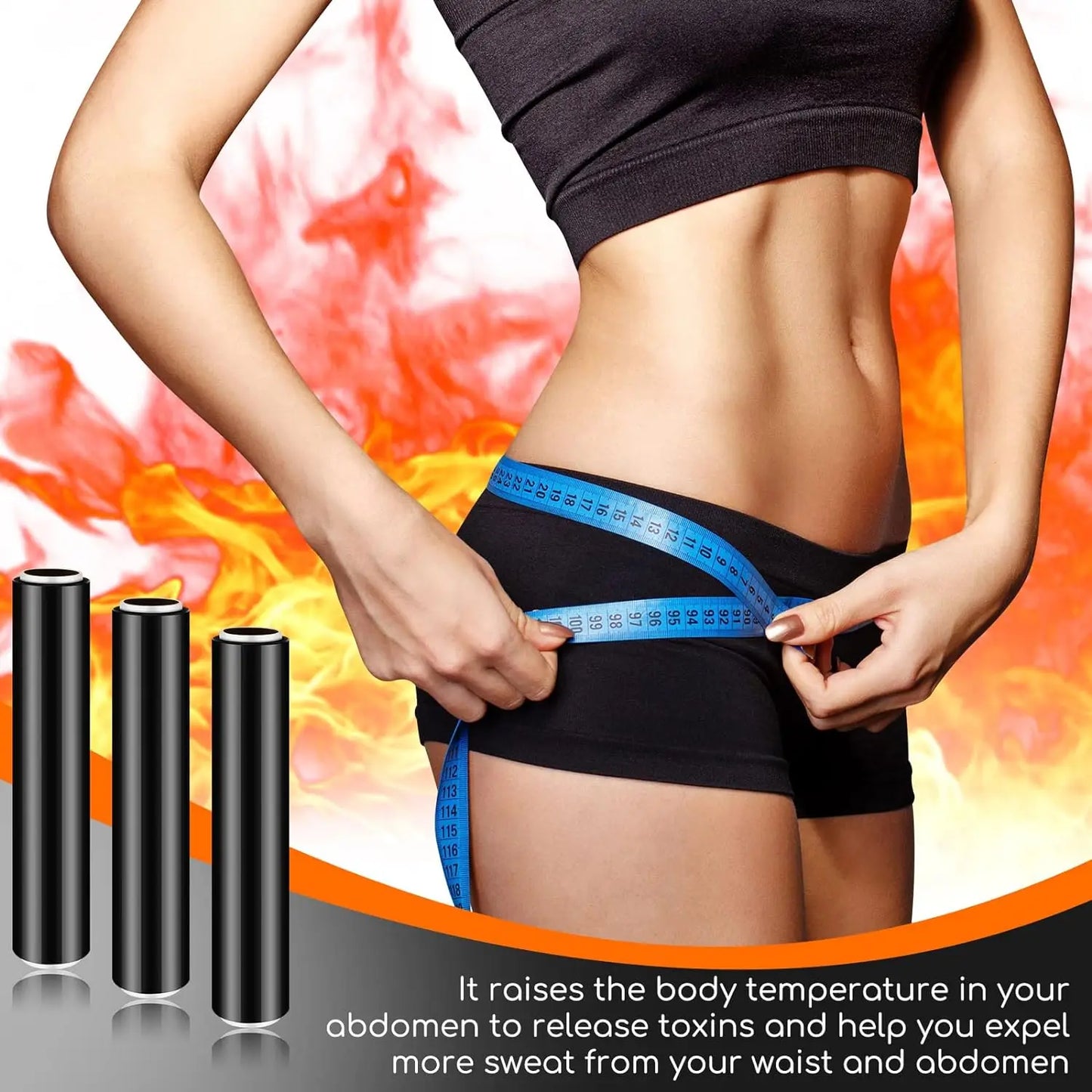 Body Slimming Wrap 6 Rolls | Sweat Enhancer & Cellulite Wrap