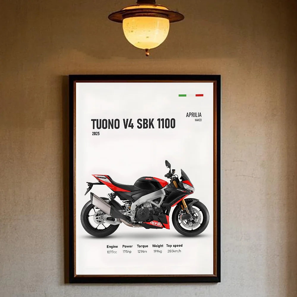Classic A-Aprilia-es motorcycle Poster HD art sticky wall waterproof home living room bedroom bar aesthetic decoration Peaceful Pleasures Health and Wellness z11 50X70cmNoframe