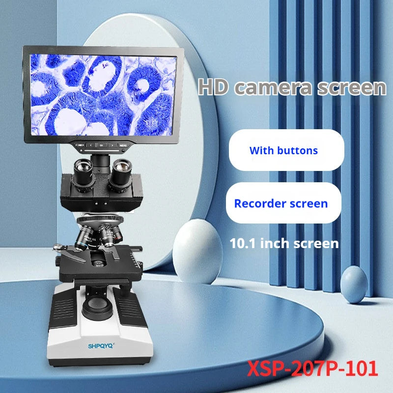 Professional Grade Biological Microscope with Optical Magnification of 40-1600X Suitable for Sewage Microbial Cell Inspection Peaceful Pleasures Health and Wellness