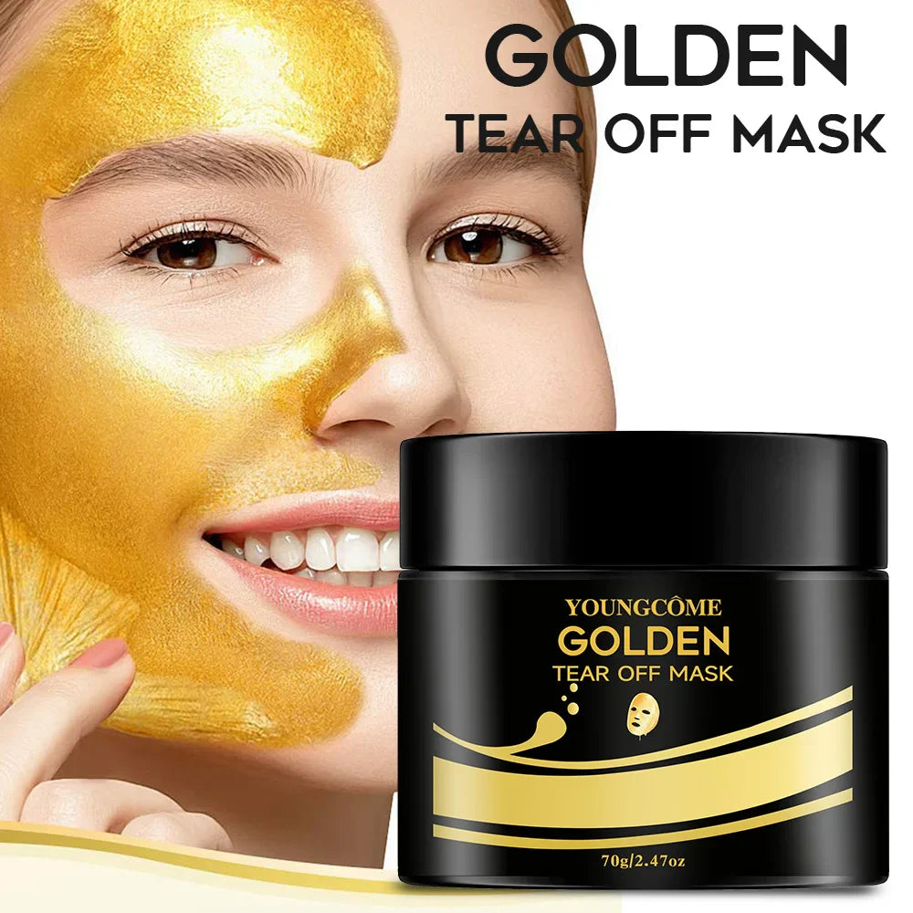 24K Gold Peel-Off Mask – Cleansing, Firming & Brightening