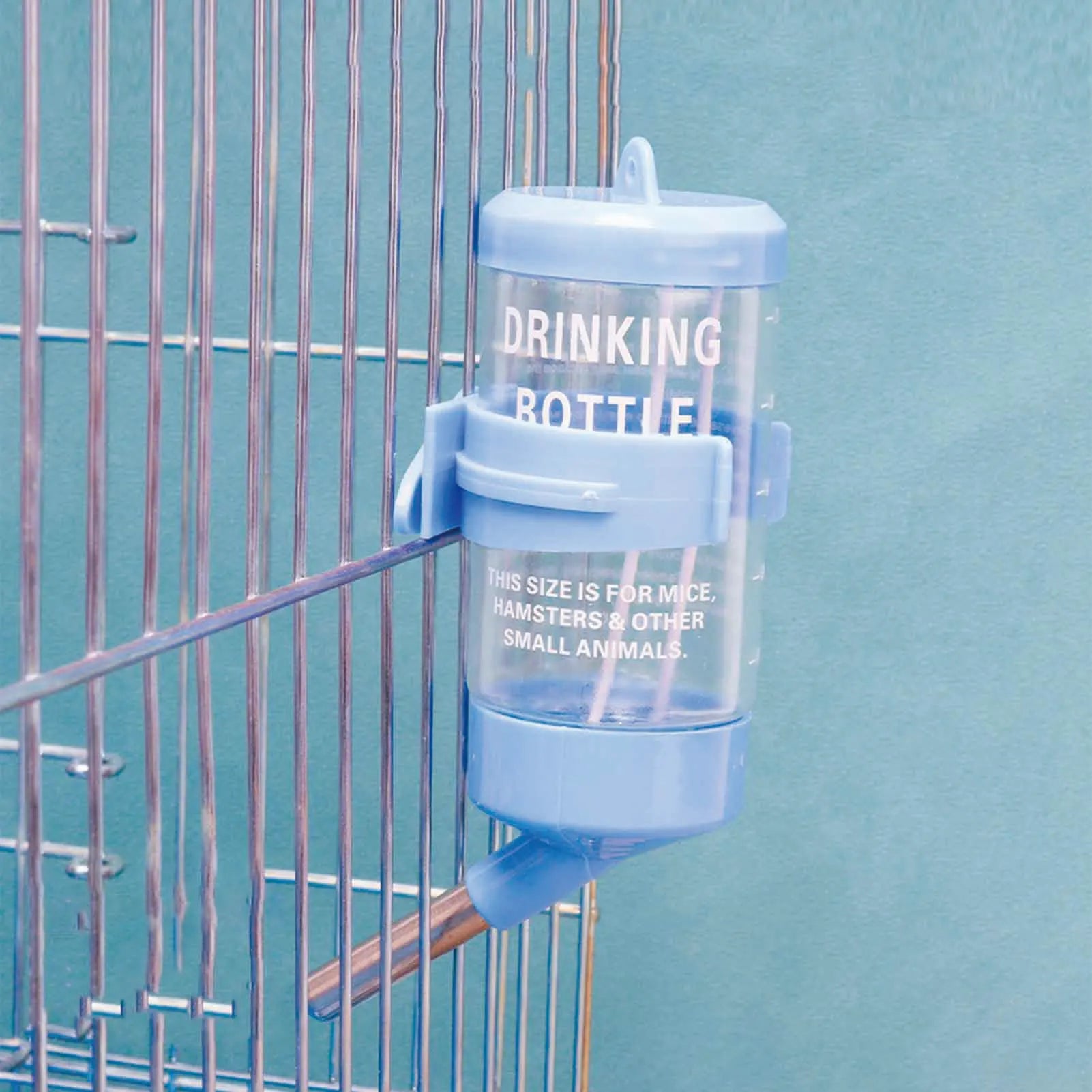 Hamster Drinker Water Bottle No Drip Small Animal Water Dispenser Pet Drinker Stand for Dog Guinea Pig Squirrel Rabbit Peaceful Pleasures Health and Wellness Blue 125ML