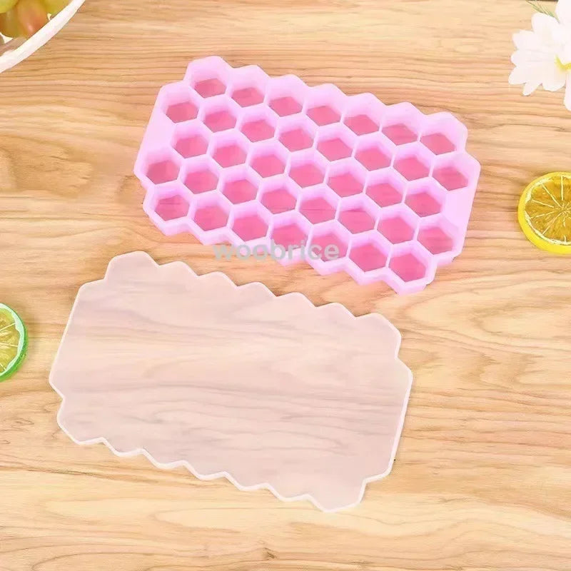 Silicone Honeycomb Ice Cube Tray – 37-Cavity BPA-Free Mold