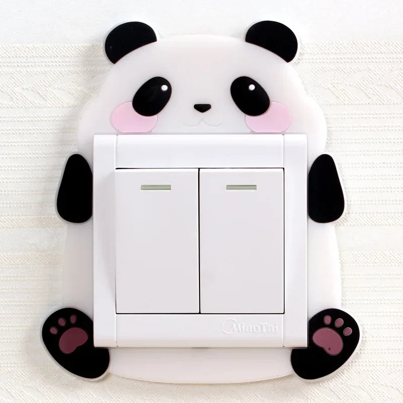 Children Bedroom Switch Stickers Home Decoration Luminous Silicone