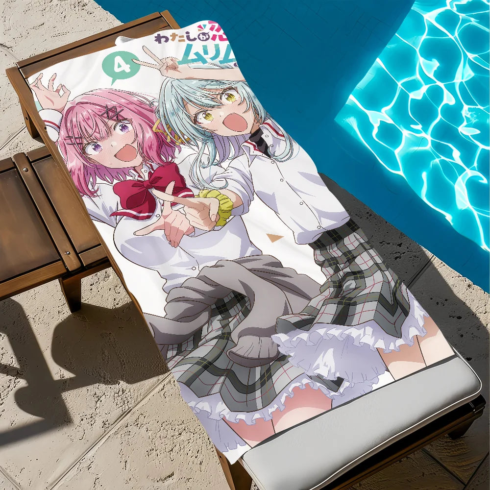 Anime Quick-Dry Beach Towel – Soft Pool Towel for Travel & Gym Anime Beach Towel Peaceful Pleasures Health and Wellness z5 STJ150x260CM
