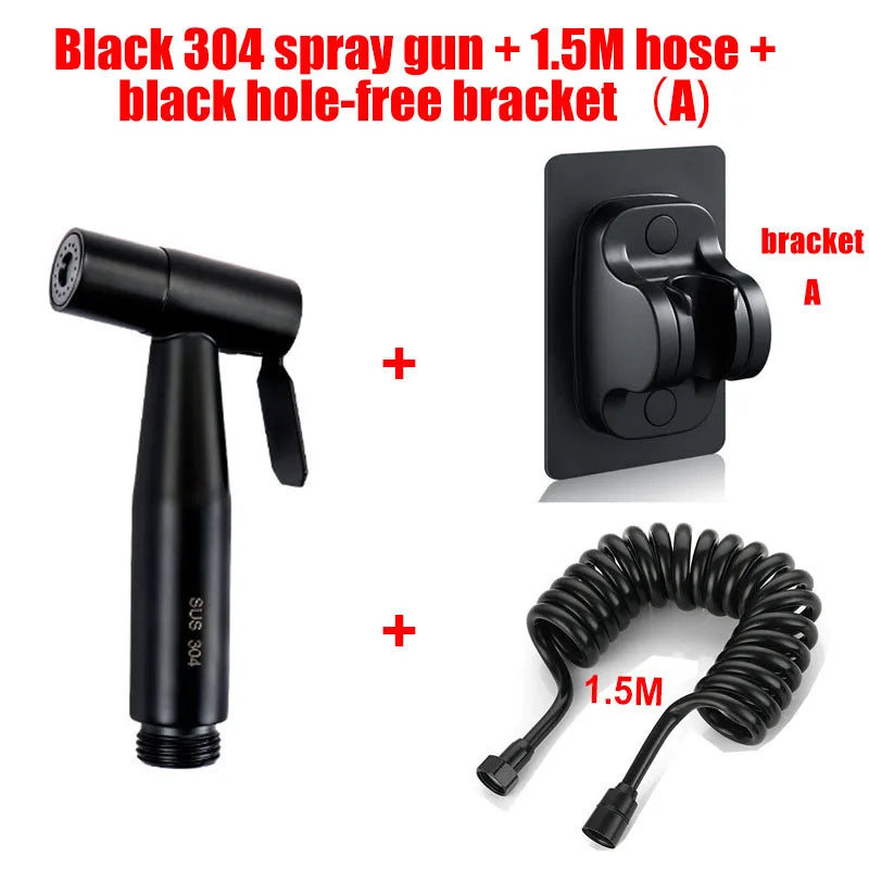 Handheld Bidet Sprayer – 304 Stainless Steel & Angle Valve