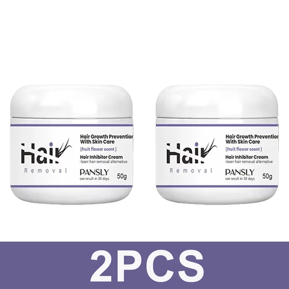 50g Hair Removal Cream for Unisex Reduce Hair Growth Removal Permanent Cream Beard Intimate Legs Body Armpit Painless Depilatory Peaceful Pleasures Health and Wellness 2 PCS