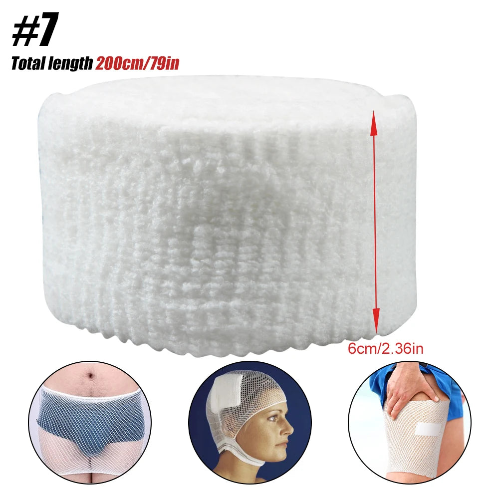 Elastic Net Tubular Bandage – Breathable Wound Dressing Retainer Medical Tubular Bandage Peaceful Pleasures Health and Wellness 6 x 200cm