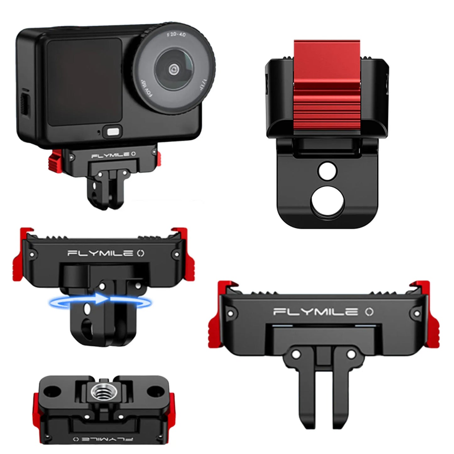 Magnetic Extension Base Bracket with 1/4 Screw Hole Adapter Base Mount 360° Rotation for DJI OSMO Nano and Action 6 Peaceful Pleasures Health and Wellness