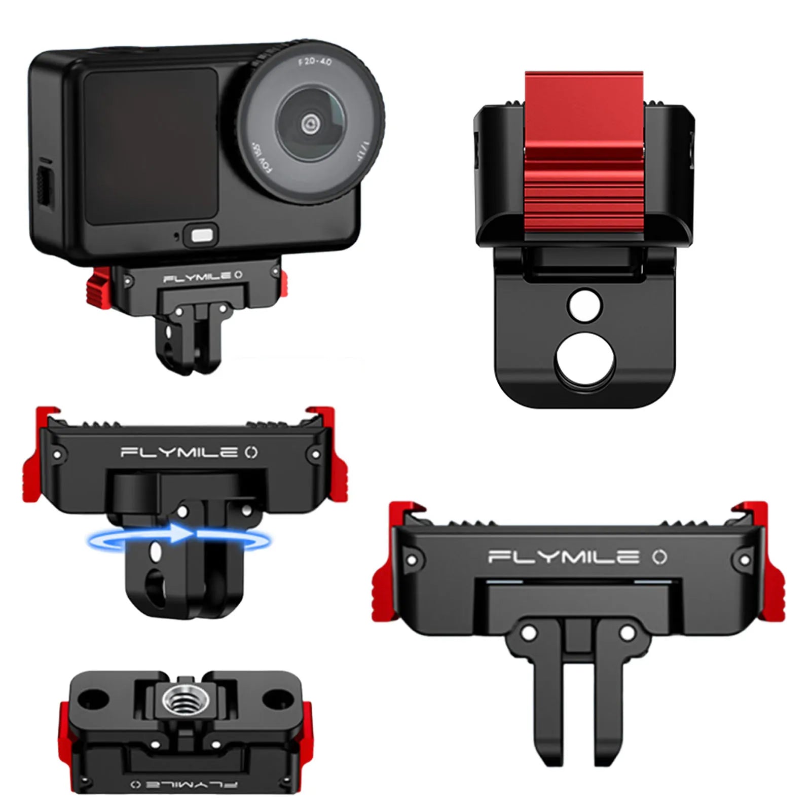 Magnetic Extension Base Bracket with 1/4 Screw Hole Adapter Base Mount 360° Rotation for DJI OSMO Nano and Action 6 Peaceful Pleasures Health and Wellness
