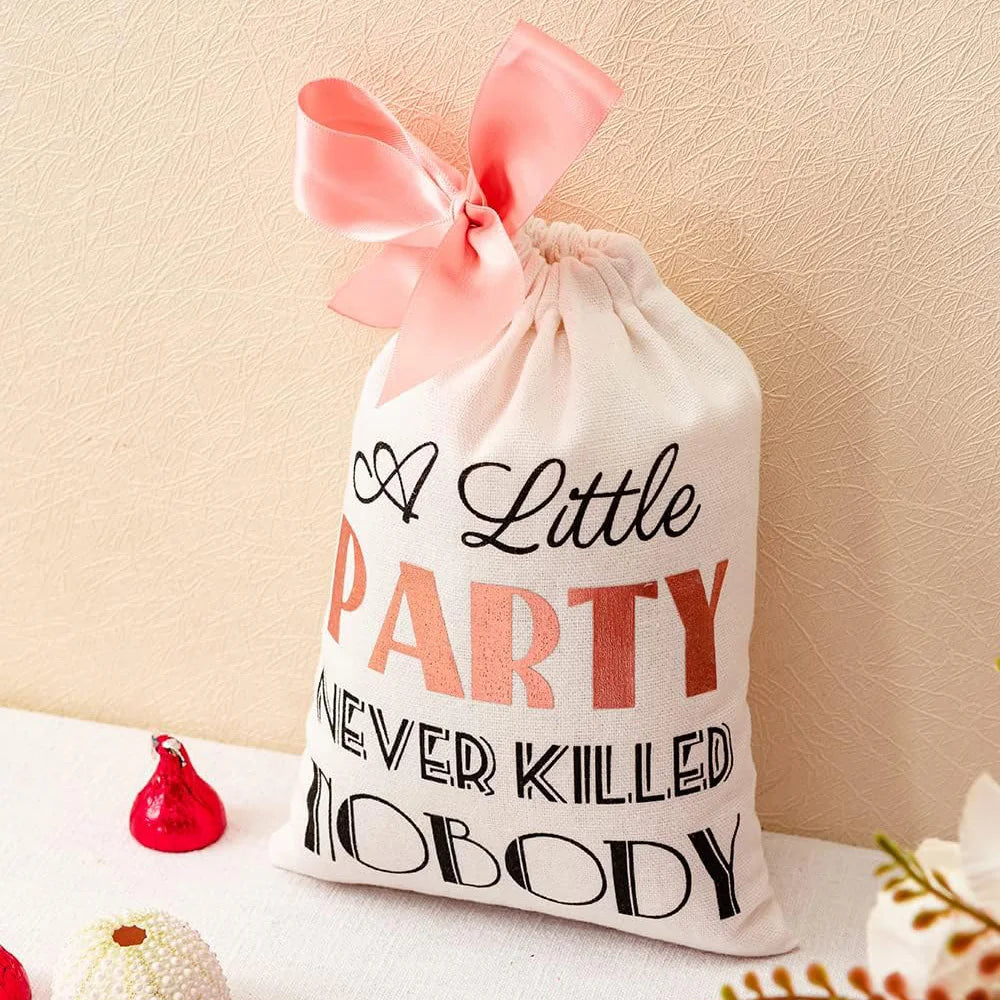 5-Pack Hangover Recovery Kit Canvas Bags | Bachelorette Party