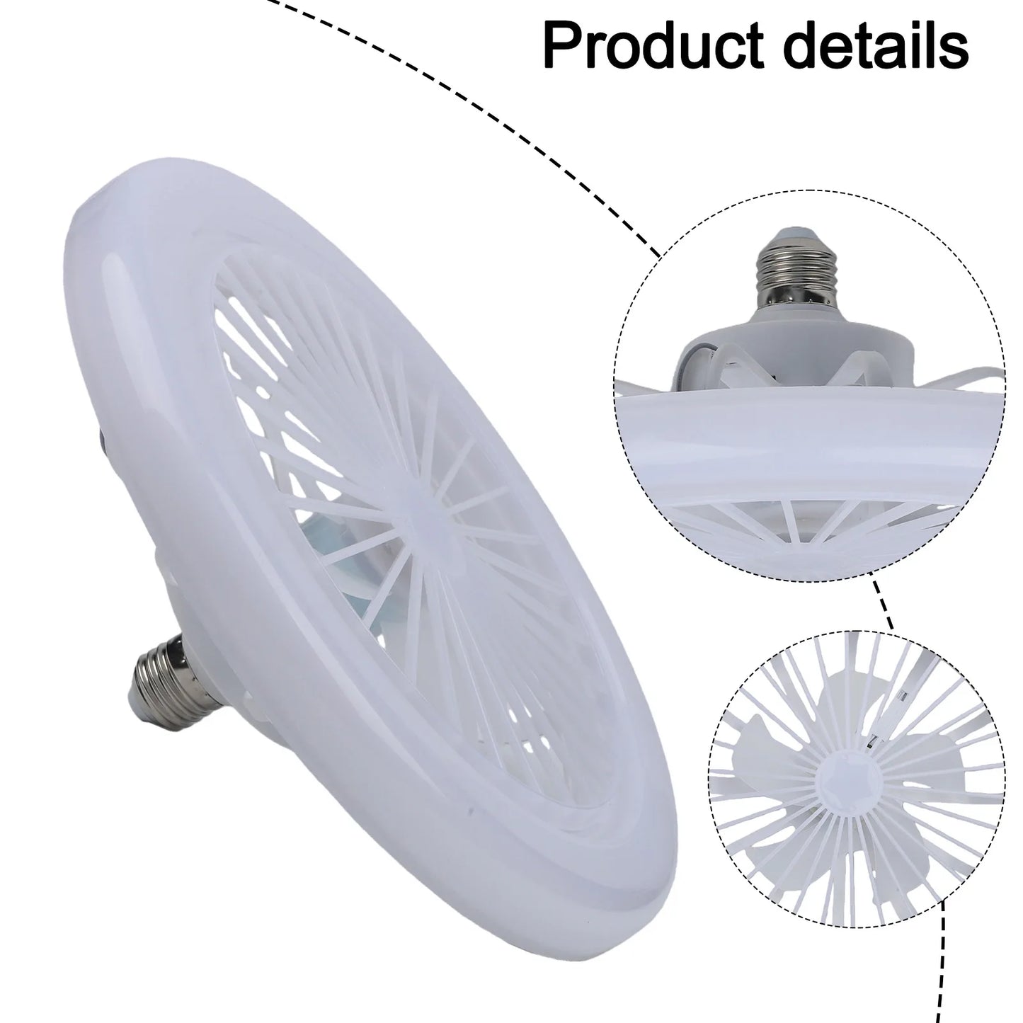 E27 Household Energy-saving Fan Bulb Living Room Remote Control Screw