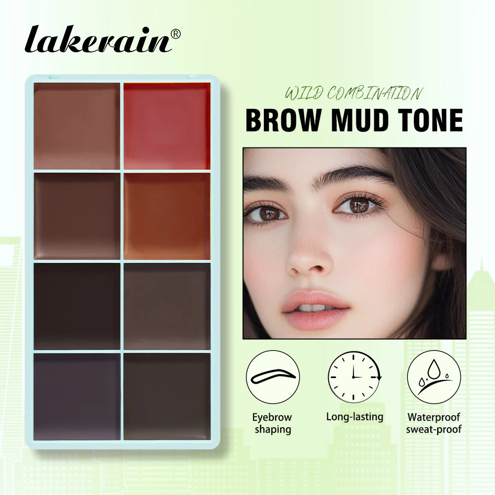 8Colors Cream Highlighter/Brow/Blush Palett Face Brighten Highlighter Blush&Contouring Shimmer Waterproof Makeup Tool Cosmetics Peaceful Pleasures Health and Wellness brow palete
