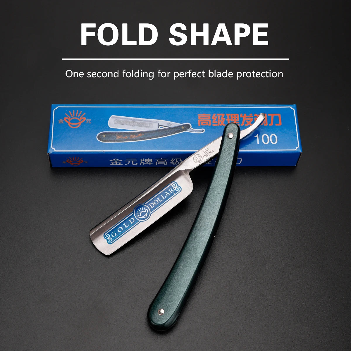 Barbershop Quality Beauty Professional Folding Straight Razor Shaving Classic Manual Barber Razors Knife Stainless Steel Men Peaceful Pleasures Health and Wellness
