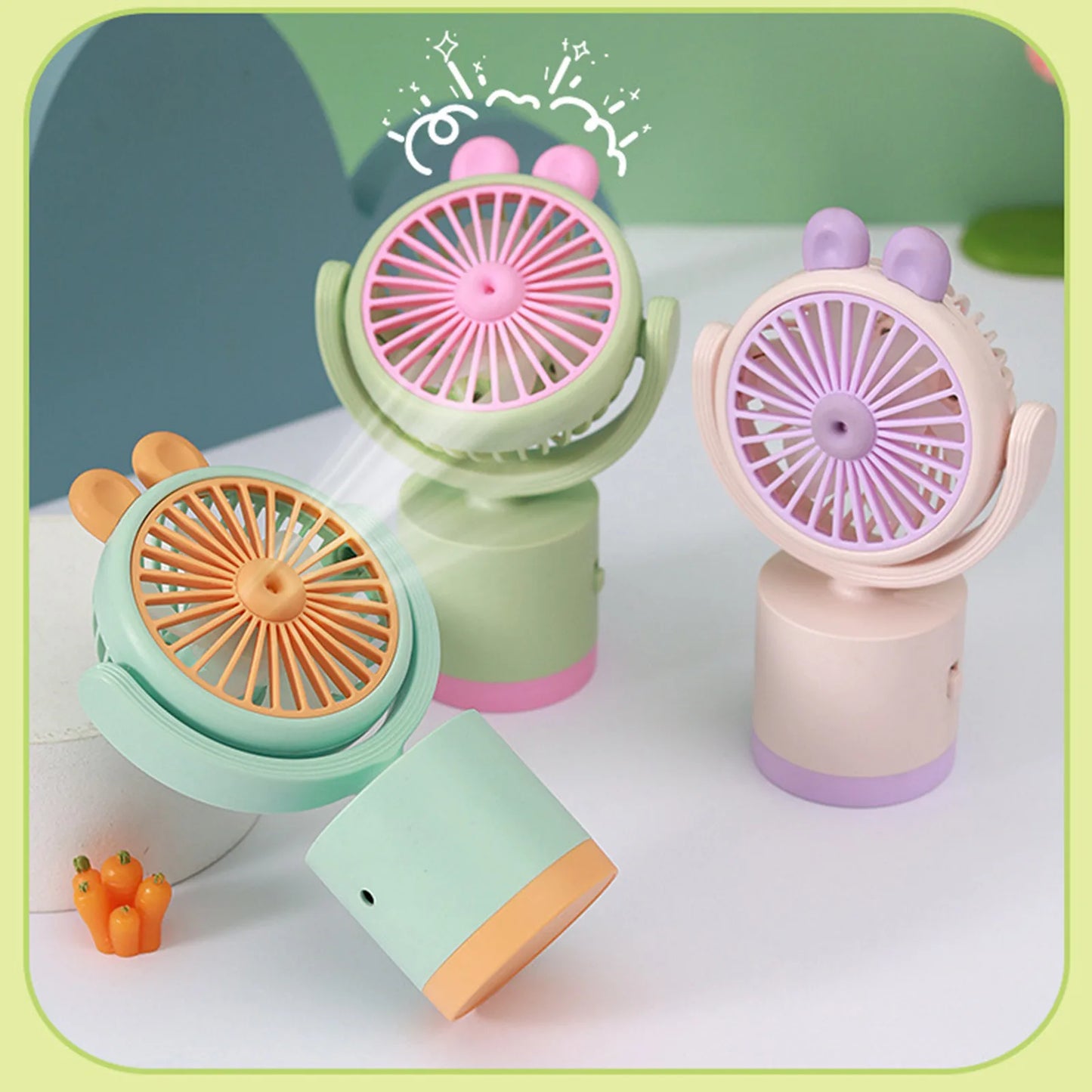 URGGU Mini USB Oscillating Handheld & Desktop Fan | Portable
