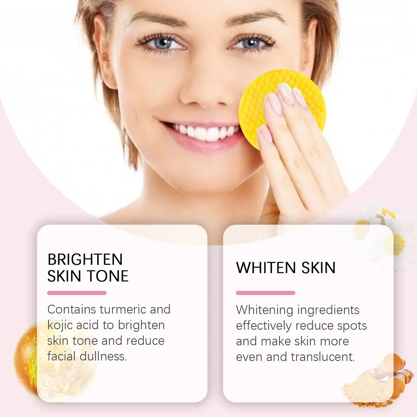 Turmeric & Kojic Acid Face Exfoliating Cleansing Pads – 40pk