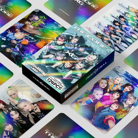 XG Album CORE Laser LOMO Cards Korean Star Holographic Photo Bonus Peaceful Pleasures Health and Wellness Red