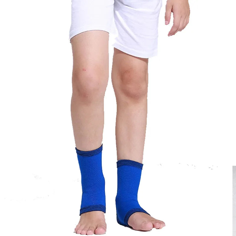 1 Pair Kids Compression Sleeves Foot Arch Support,Kids Children Ankle Brace,Plantar Fasciitis Sock for sprained ankle or sports Peaceful Pleasures Health and Wellness 1Pair-blue-ankle S (20KG)