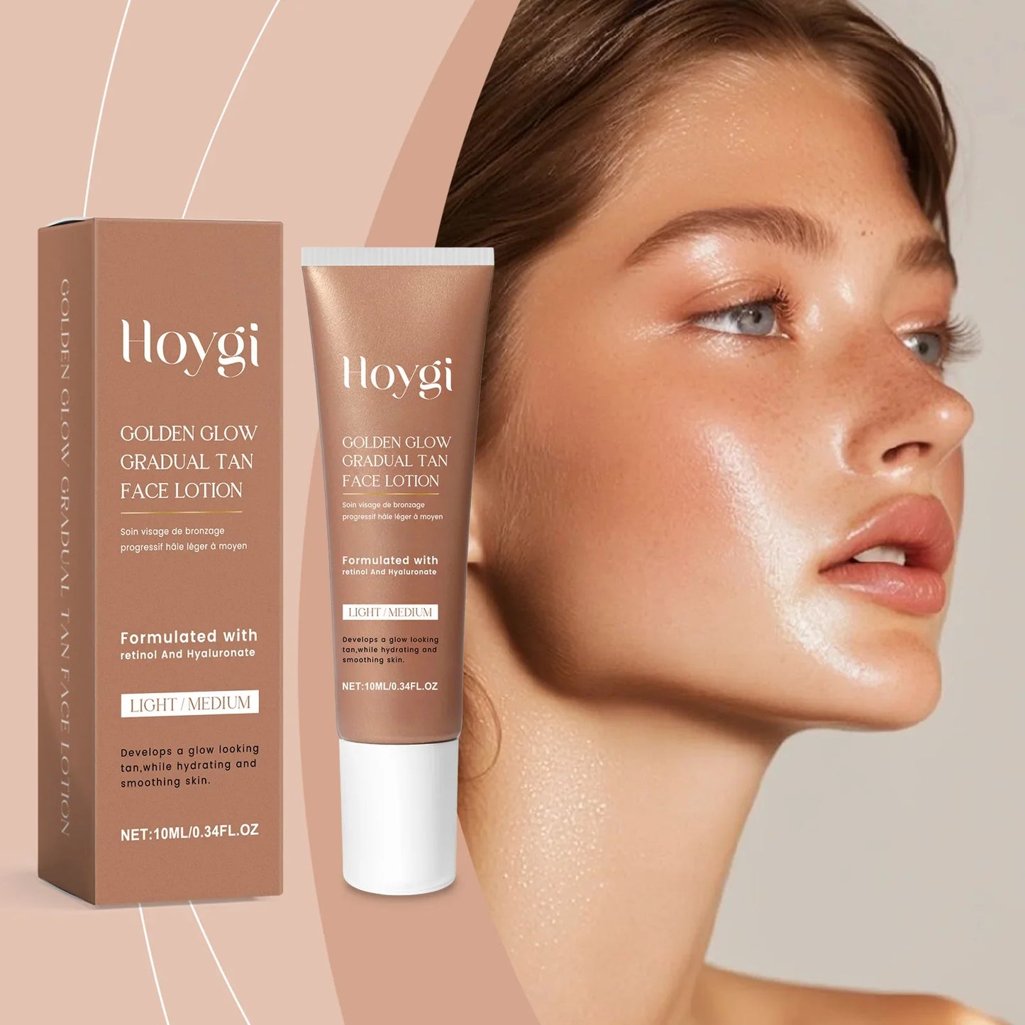 Hoygi Sunless Self-Tanning Lotion – Face & Body Bronzer