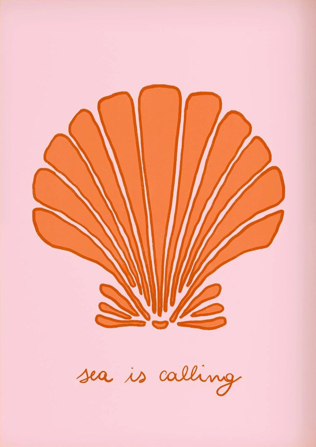 Tropical Beach Seashell Lobster Canvas Wall Art | Summer Poster