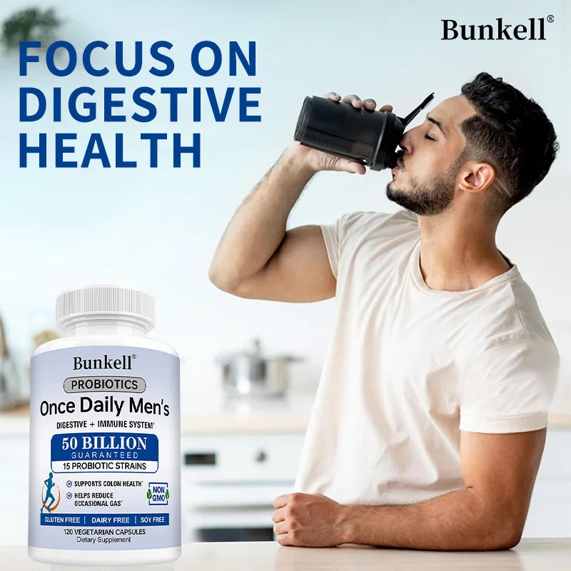 High Strength Probiotics 50B CFU with Prebiotics & Digestive Enzymes for Men - Gas, Bloating, Gut, Digestion & Immune Support Peaceful Pleasures Health and Wellness