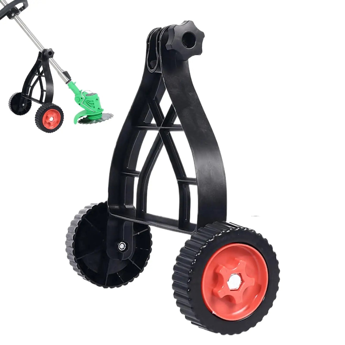 Support Wheels for Trimmer Auxiliary Wheels Trimmer Support Brush Cutter Wheel Mower Attachment Adjustable Grass Cutter Holder Peaceful Pleasures Health and Wellness
