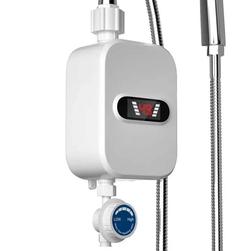 Electric Instant Tankless Water Heater 3500W 3s Fast Heating for Home Bathroom Shower and Kitchen Sink Faucet Use Peaceful Pleasures Health and Wellness