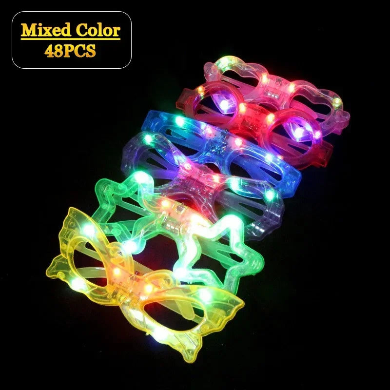 LED Glow in the Dark Glasses Bulk – Party Favors Kids & Adults