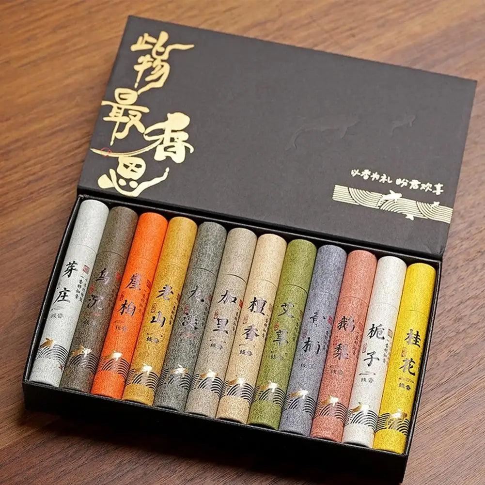 Chinese 12-Scent Incense Stick Gift Box | Aromatherapy Set
