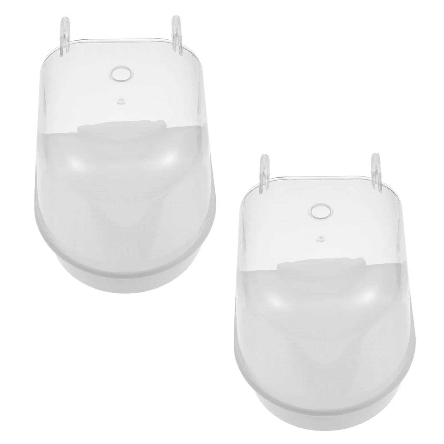 2Pcs Bird Bath Basins Hanging Parrot Shower Tubs Spill-Proof Outdoor Cage Bathtubs for Pet Bird Cleaning Moisturizing Skin Peaceful Pleasures Health and Wellness