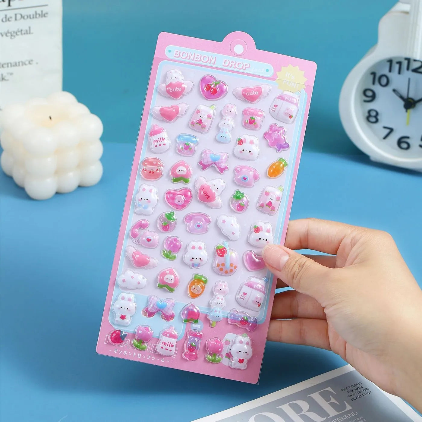 3D Cartoon Relief Stickers for Phone, Laptop, Diary & Notebook