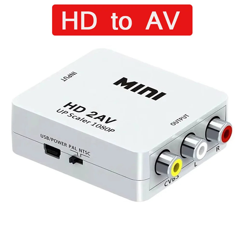 HDMI to RCA AV Converter 1080P Composite Adapter for TV & PC