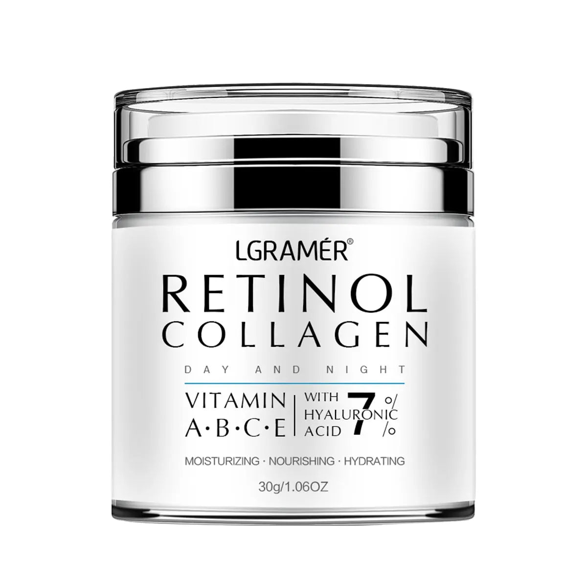 Retinol Anti-Aging Face Cream – Collagen & Hyaluronic 60g Peaceful Pleasures Health and Wellness 30g