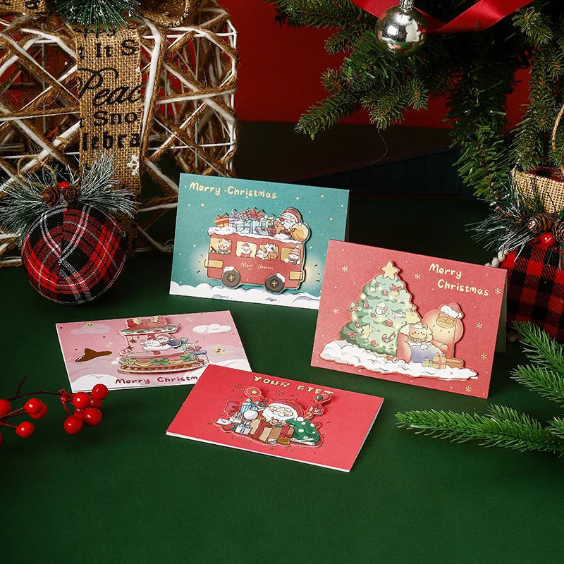 3D Pop-Up Christmas Cards Bulk 1–100 PCS | Holiday Gift Cards