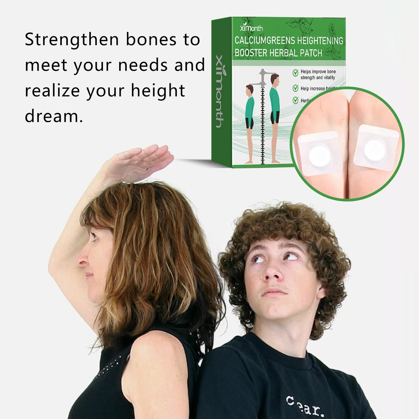 Herbal Height Growth Foot Patch – Vitamin D Bone Support 10pc