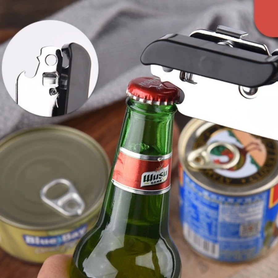 Stainless Steel Manual Can Opener & Bottle Opener | Kitchen Tool