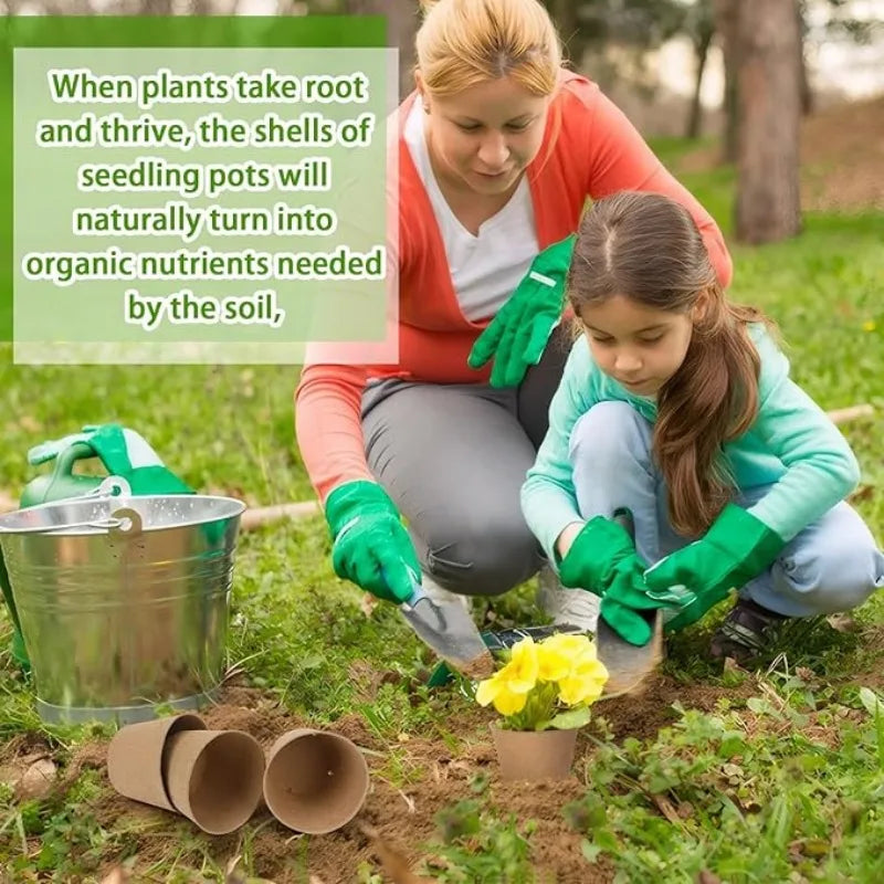 Biodegradable Peat Pots 3.15" | Seed Starter Kit 20–200 Pcs