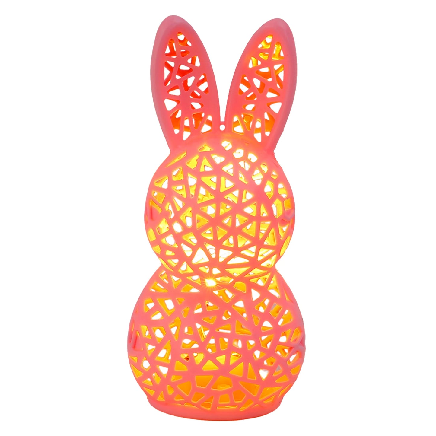 Easter Portable Animal Nightlight 3D Printed LED Light Up Rabbit Statue Easter Gifts for Kids Spring Indoor Home Decor Peaceful Pleasures Health and Wellness