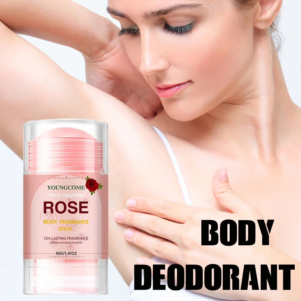 Newly Upgraded Rose Booy Fragrance Deodorant Stick 72 Hours Deodorant Anti Sweating Remove Armpit Odor Underarm Peaceful Pleasures Health and Wellness