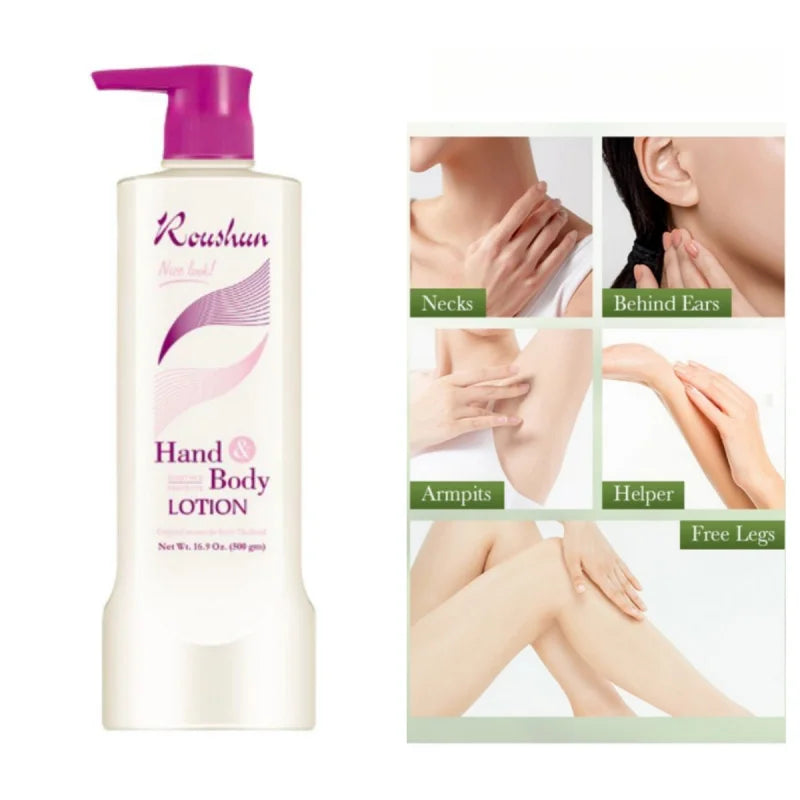 ROUSHUN body lotion 500mlLarge Capacity Moisturizing Body Lotion Refreshing Non-Greasy Long-Lasting Fragrance All-Season Body Lo Peaceful Pleasures Health and Wellness
