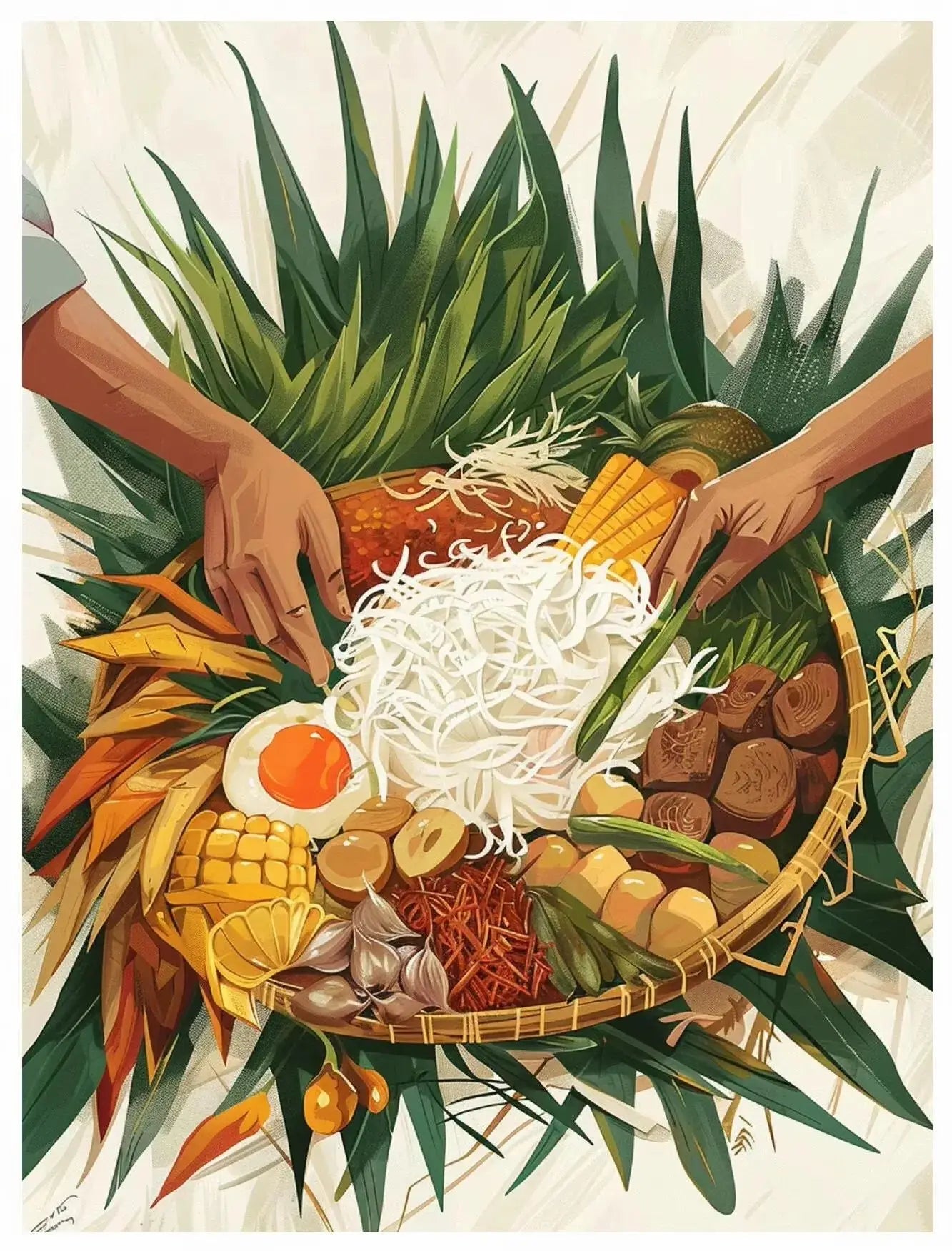 Philippines Street Food Canvas Wall Art | Unframed Poster